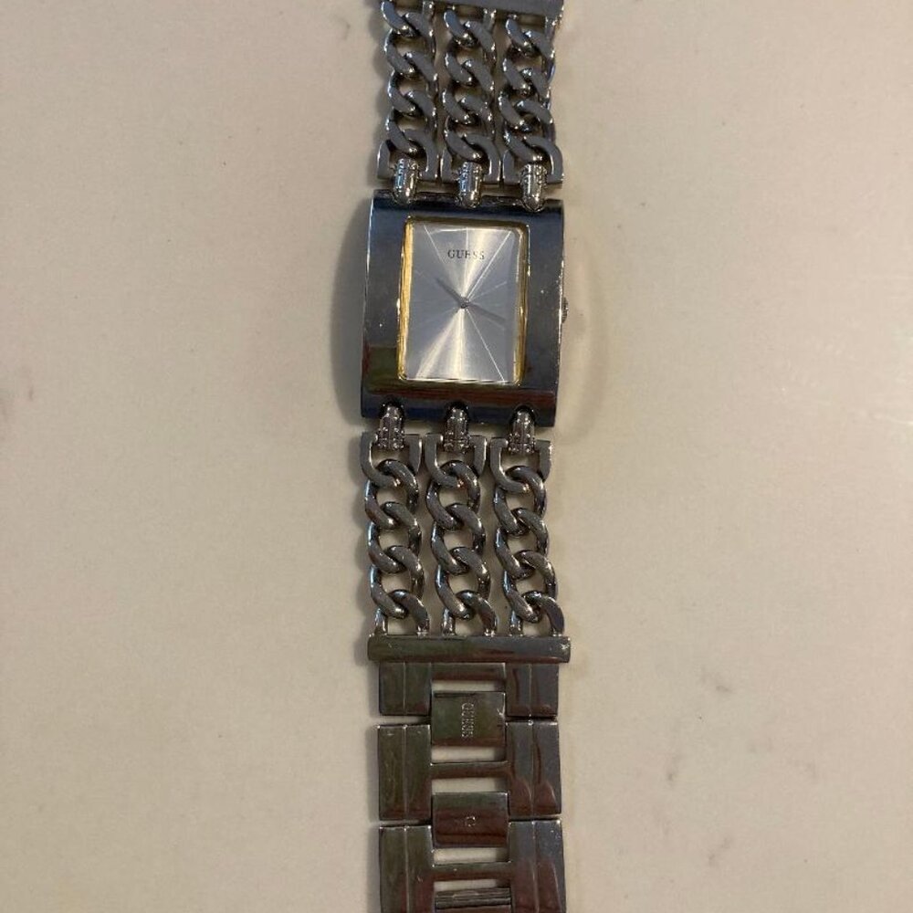 Original GUESS Chunky Silver Watch
